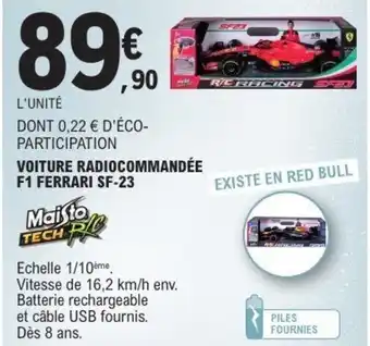 E.Leclerc Voiture radiocommandée f1 ferrari sf-23 offre