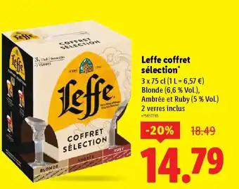 Lidl LEFFE coffret sélection offre