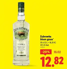 Lidl ZUBRÓWKA bison grass offre