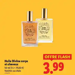 Lidl Huile Divine corps et cheveux offre