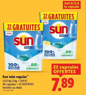 Lidl SUN tabs regular offre