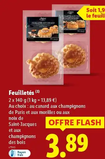 Lidl DELUXE Feuilletés offre