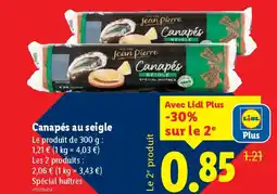 Lidl DELUXE Canapés au seigle offre
