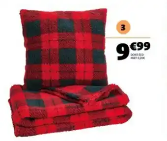 Gifi Kit coussin + plaid coussin offre