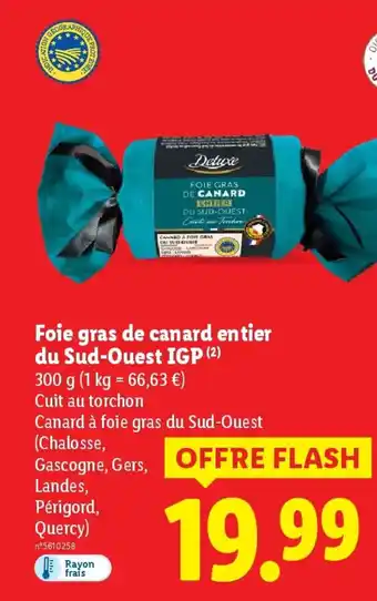 Lidl Foie gras de canard entier du Sud-Ouest IGP offre