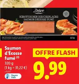 Lidl DELUXE Saumon d'Écosse fumé offre