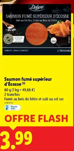 Lidl DELUXE Saumon fumé supérieur d'Écosse offre
