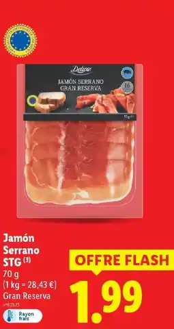 Lidl DELUXE Jamón Serrano STG offre