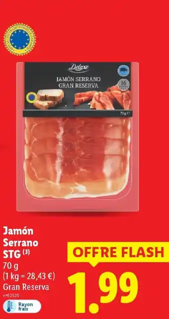 Lidl DELUXE Jamón Serrano STG offre
