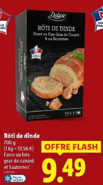 Lidl DELUXE Rôti de dinde offre