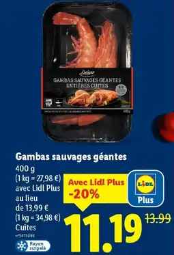 Lidl DELUXE Gambas sauvages géantes offre