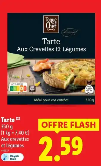 Lidl TOQUE DU CHEF Tarte offre