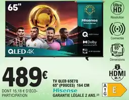E.Leclerc Tv qled 65e7q 65" (pouces) 164 cm offre