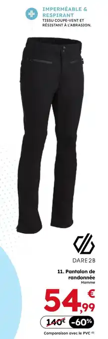 Sport 2000 Dare2b pantalon de randonnée homme offre