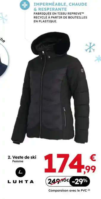 Sport 2000 Luhta veste de ski femme offre