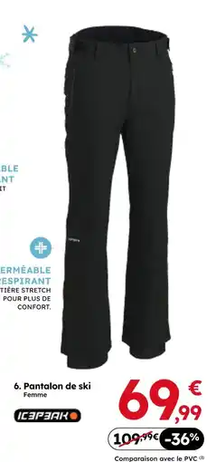 Sport 2000 Icepeak pantalon de ski femme offre