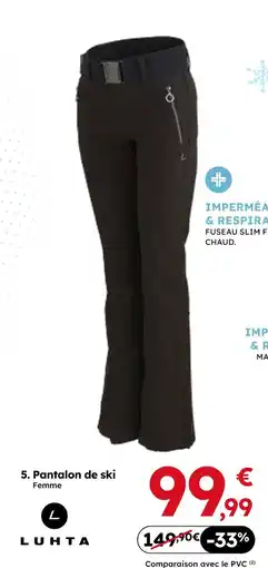 Sport 2000 Luhta pantalon de ski femme offre