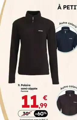 Sport 2000 Polaire semi-zippée femme offre