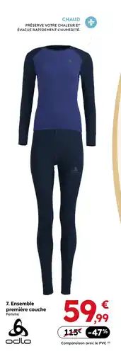 Sport 2000 Odlo ensemble première couche femme offre