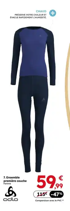 Sport 2000 Odlo ensemble première couche femme offre