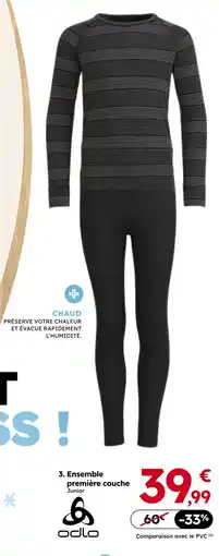 Sport 2000 Odlo ensemble première couche junior offre