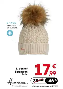 Sport 2000 Herman bonnet à pompon junior offre