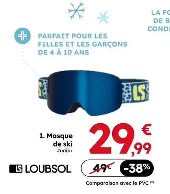 Sport 2000 Loubsol masque de ski junior offre