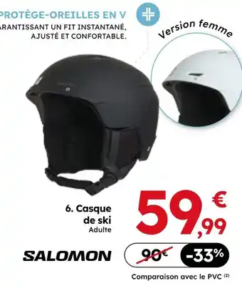 Sport 2000 Salomon casque de ski adulte offre