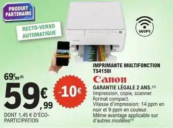 E.Leclerc Imprimante multifonction ts41501 offre