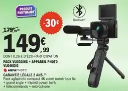 E.Leclerc Pack vlogging + appareil photo vlg4kdig offre