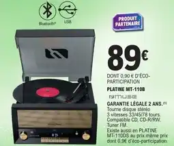 E.Leclerc Platine mt-110b offre
