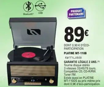 E.Leclerc Platine mt-110b offre