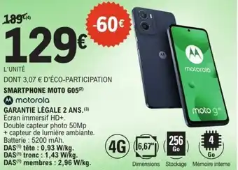 E.Leclerc Smartphone moto go5(2) offre