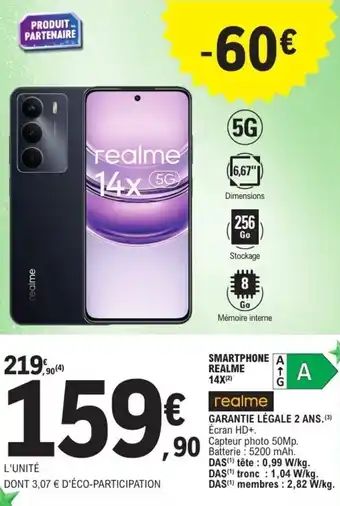 E.Leclerc Smartphone a realme 14x(2) offre