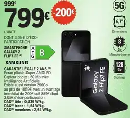 E.Leclerc Smartphone galaxy z flip7 fe offre