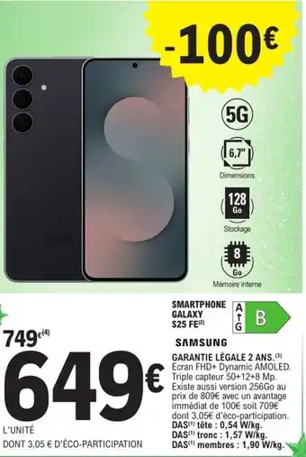 E.Leclerc Smartphone galaxy s25 fe offre