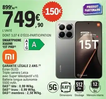 E.Leclerc Smartphone a xiaomi 15t pro offre