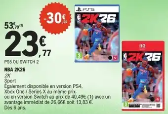 E.Leclerc Nba 2k26 offre