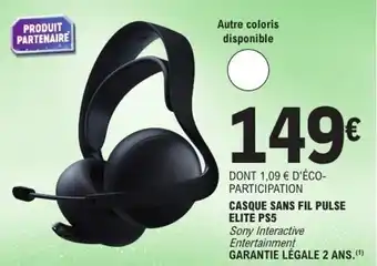 E.Leclerc Casque sans fil pulse elite ps5 offre