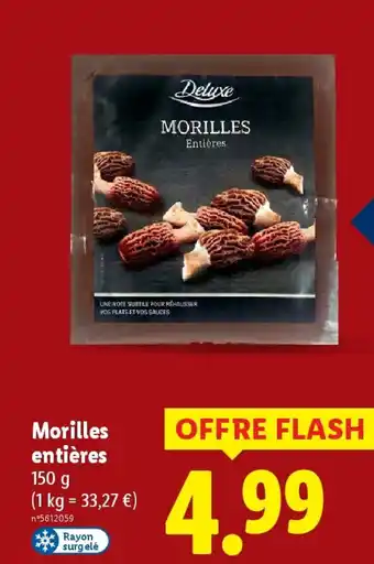 Lidl DELUXE Morilles entières offre
