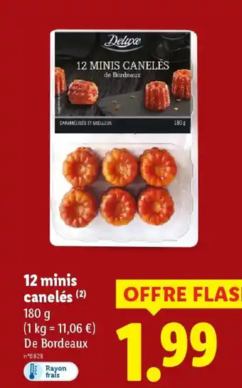 Lidl DELUXE 12 minis canelés offre