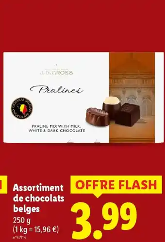 Lidl DELUXE Assortiment de chocolats belges offre