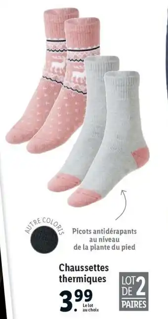 Lidl Chaussettes thermiques offre