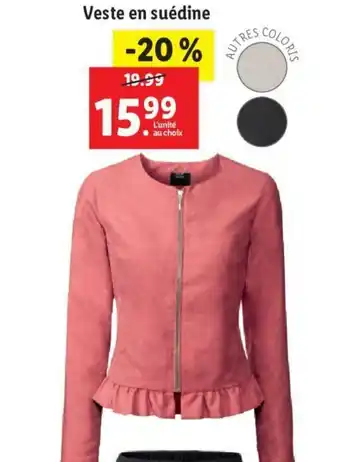 Lidl Veste en suédine offre