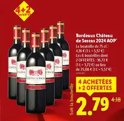 Lidl Bordeaux Château de Sescas 2024 AOP offre