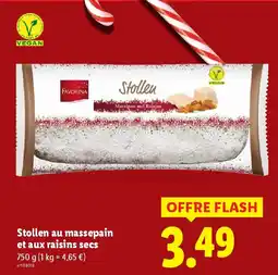Lidl FAVORINA Stollen au massepain et aux raisins secs offre