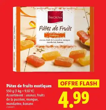 Lidl FAVORINA Pâtes de fruits exotiques offre