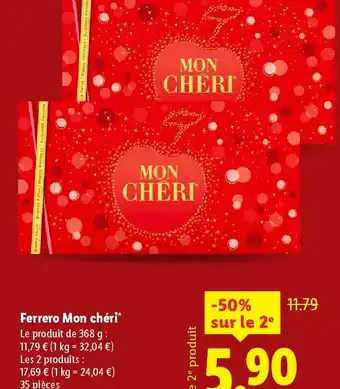 Lidl MON CHERI Ferrero offre