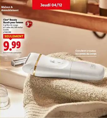 Lidl CIEN BEAUTY Rasoir pour femme offre
