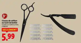 Lidl Ciseaux de coiffure ou rasoir de barbier offre